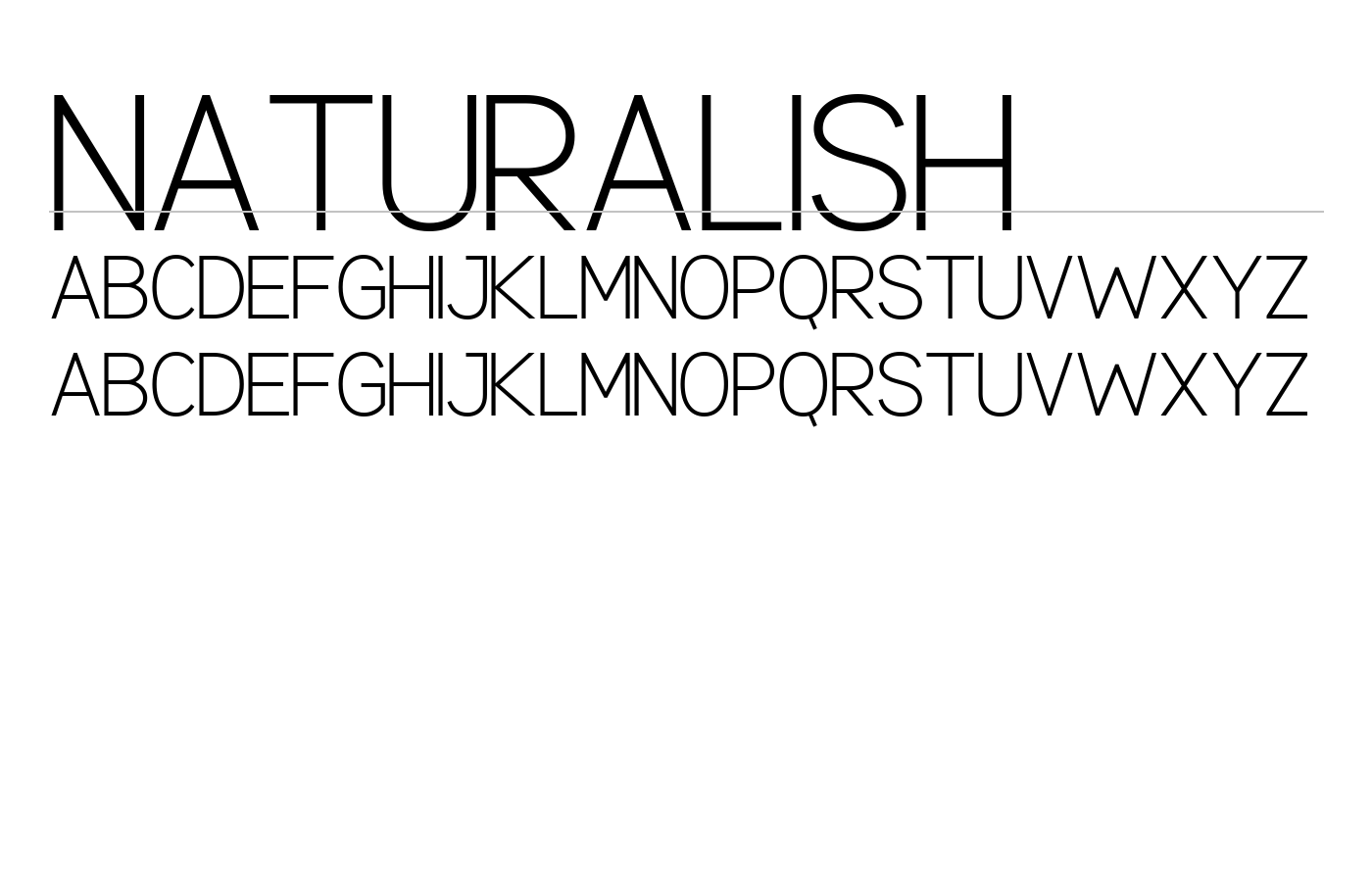 Naturalish Font preview