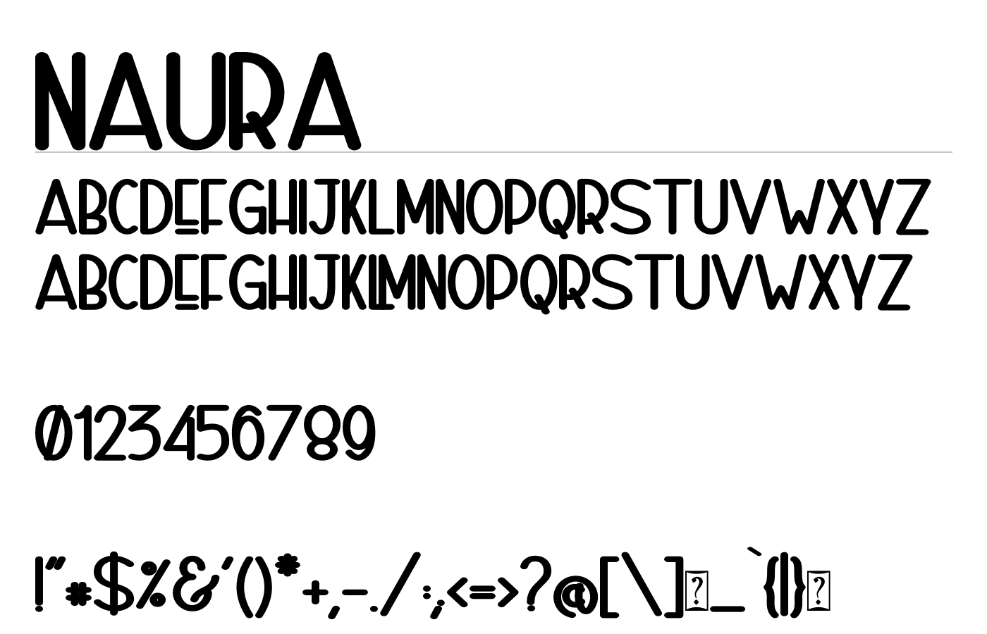 Naura Font preview