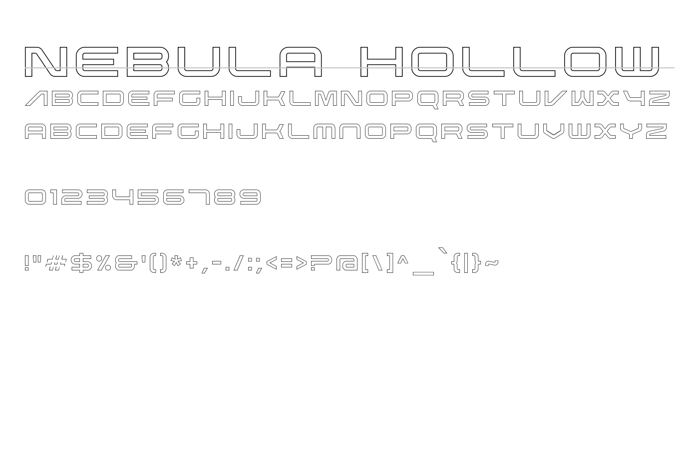 Nebula Sci-fi Font preview