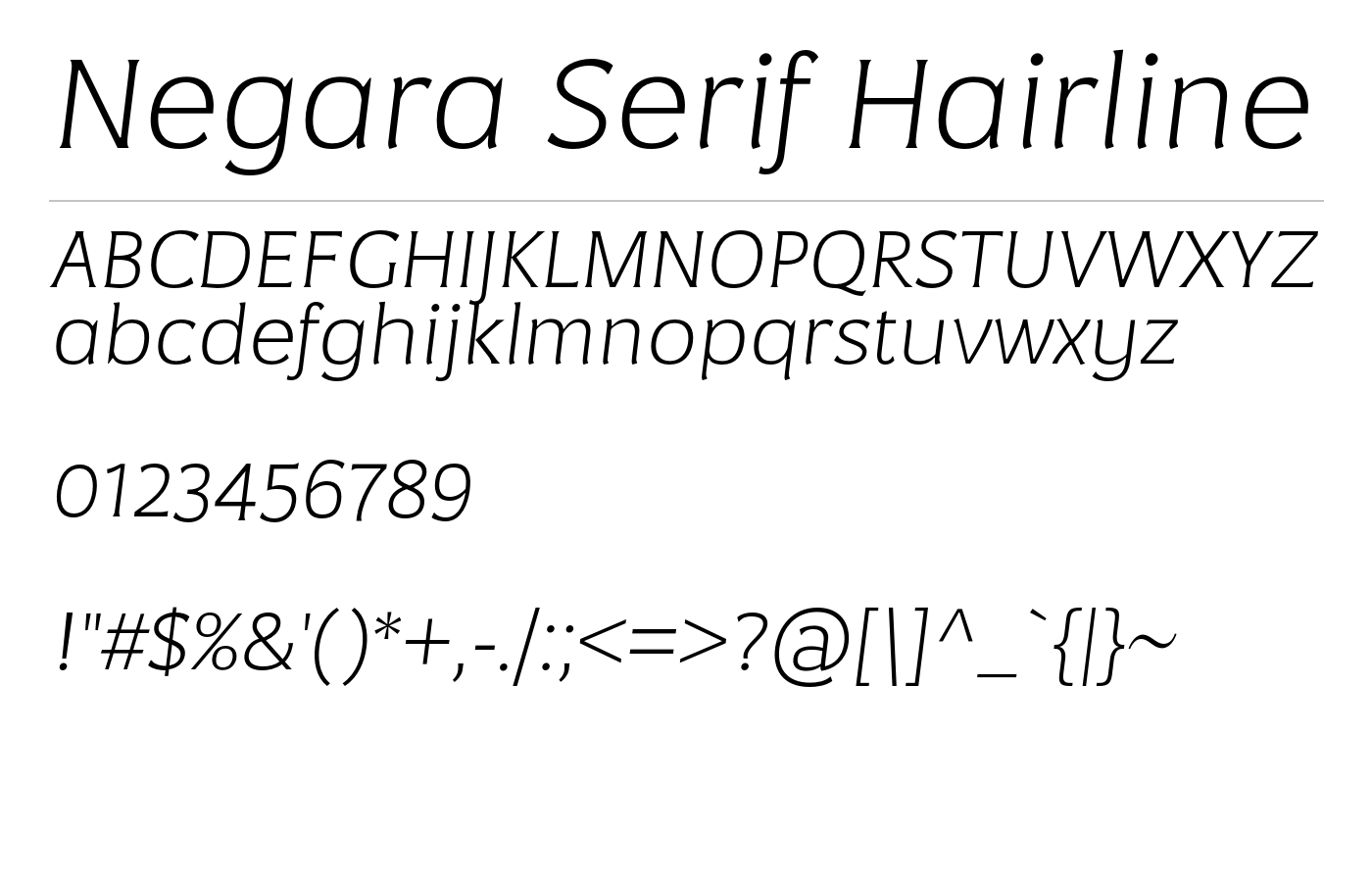 Negara Serif Font preview