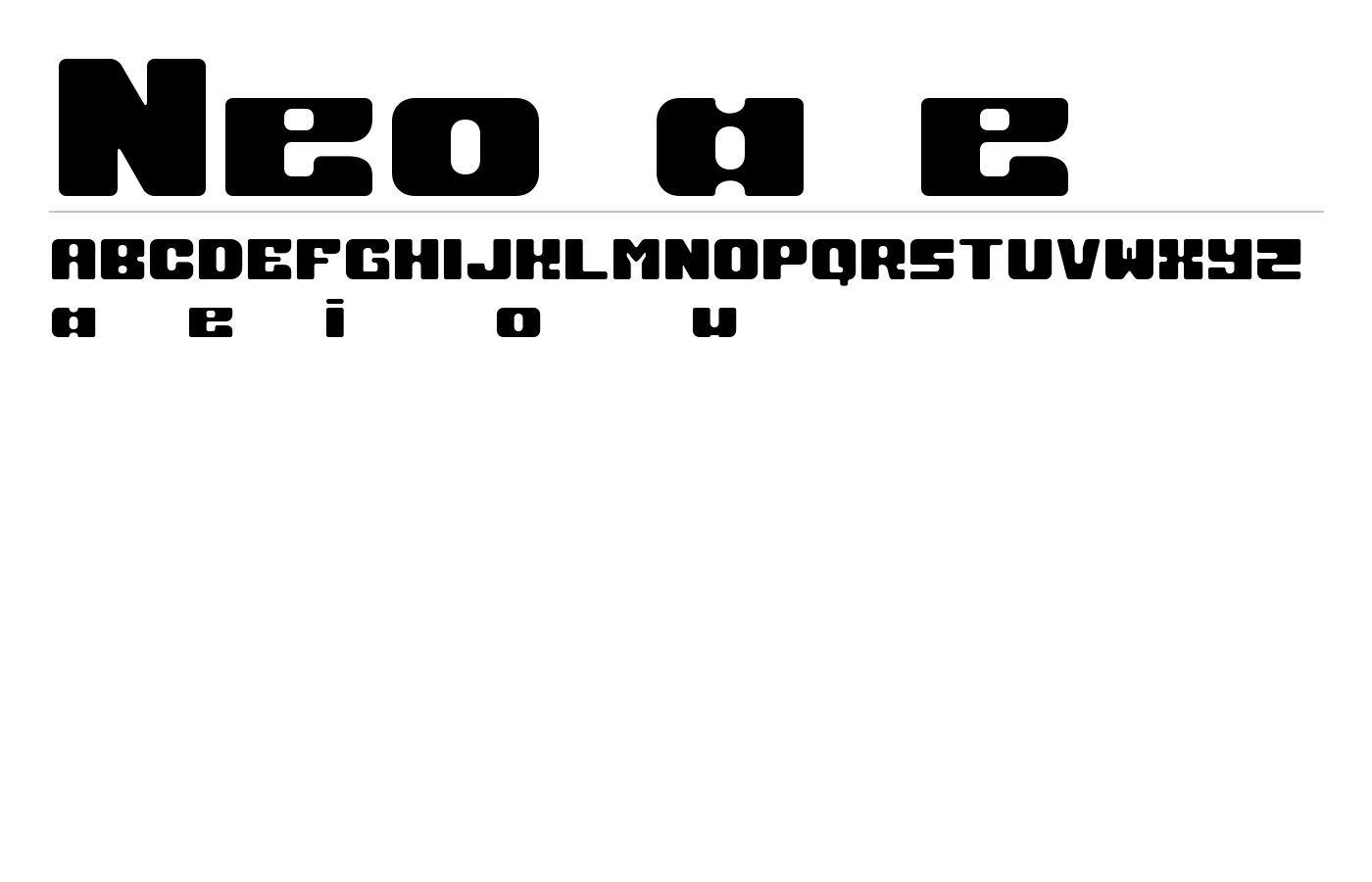 Neocases Font preview
