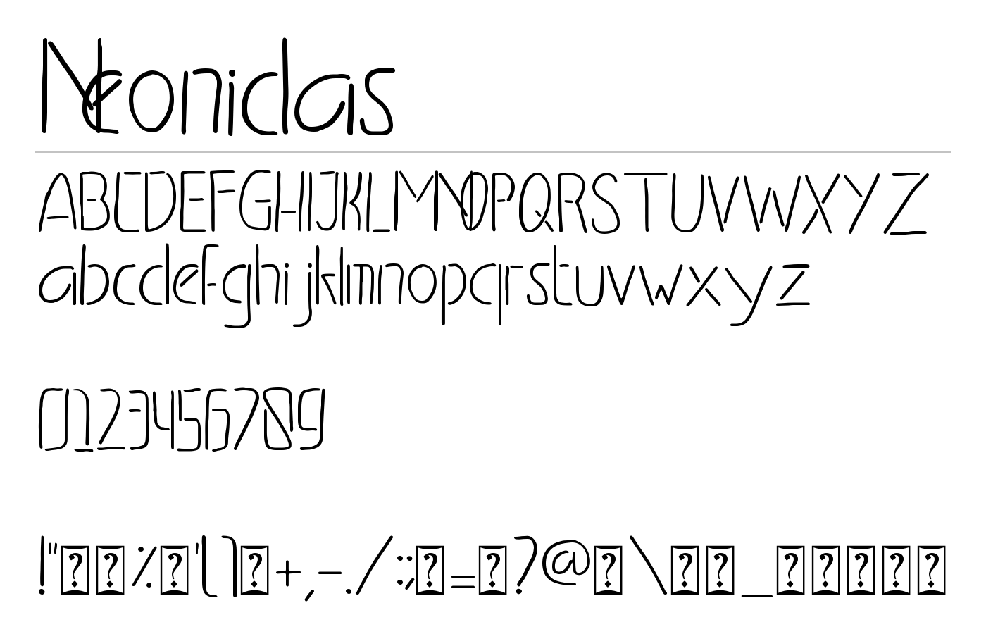 Neonidas Font preview