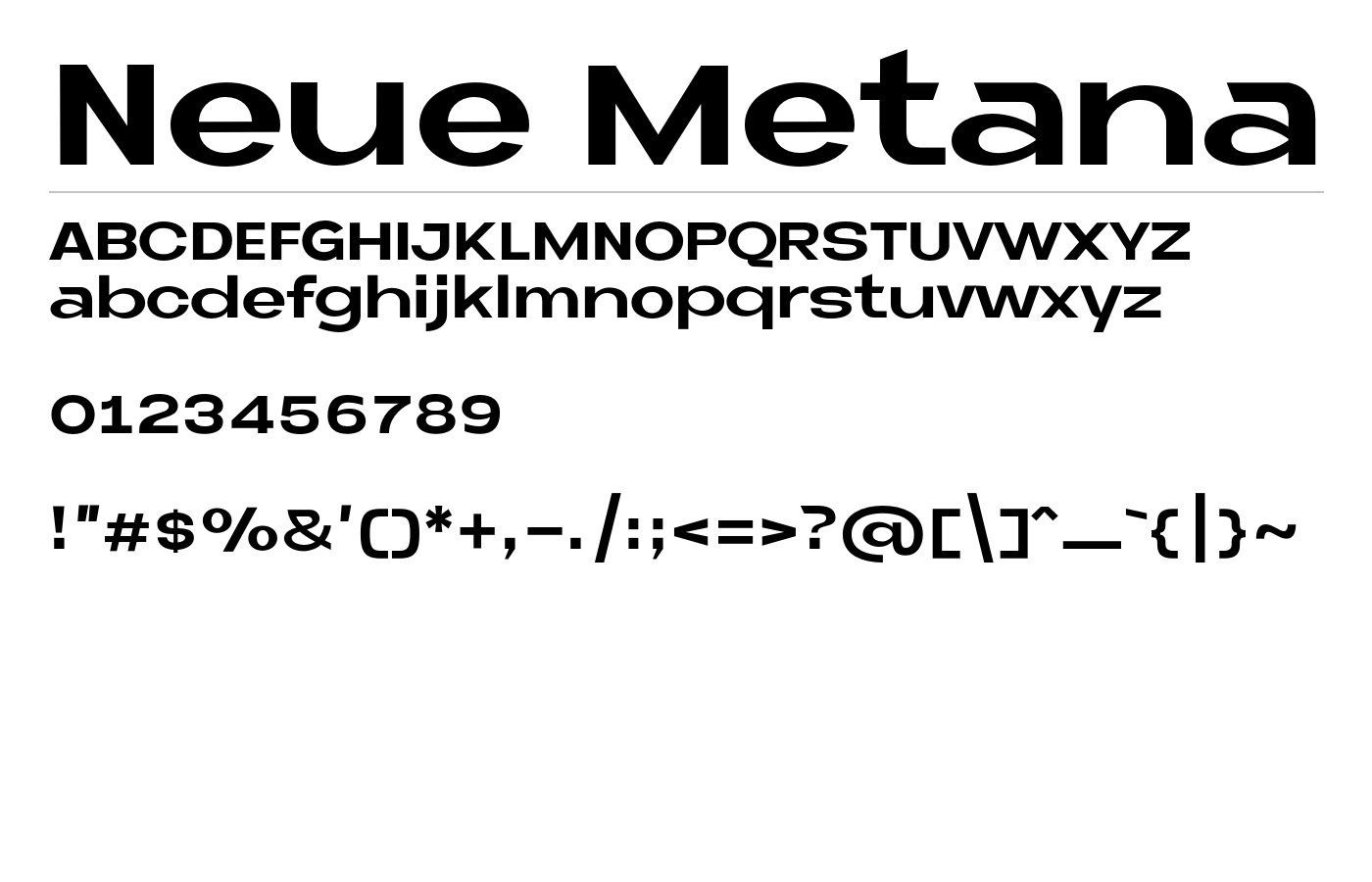 Neue Metana Font preview