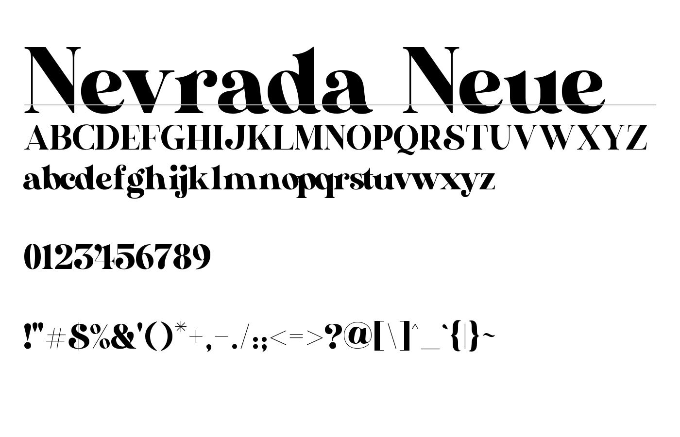 Nevrada Neue Font preview