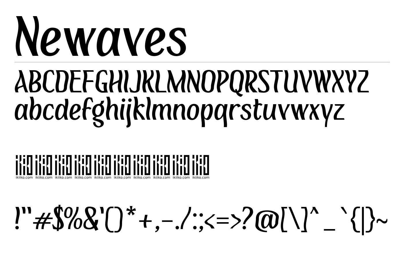 Newaves Font preview
