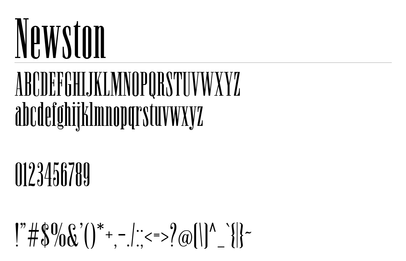 Newston Font preview