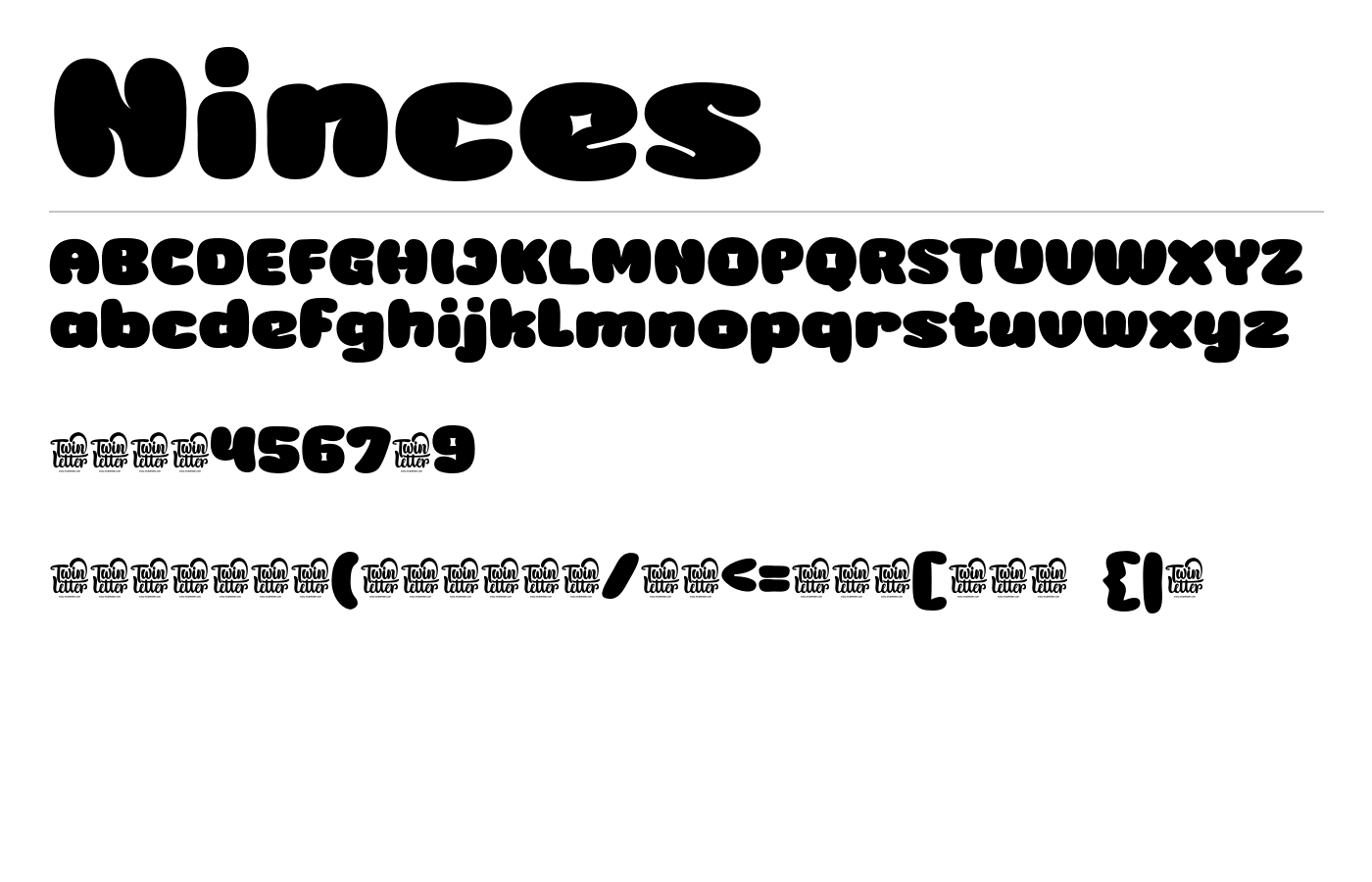 Ninces Font preview