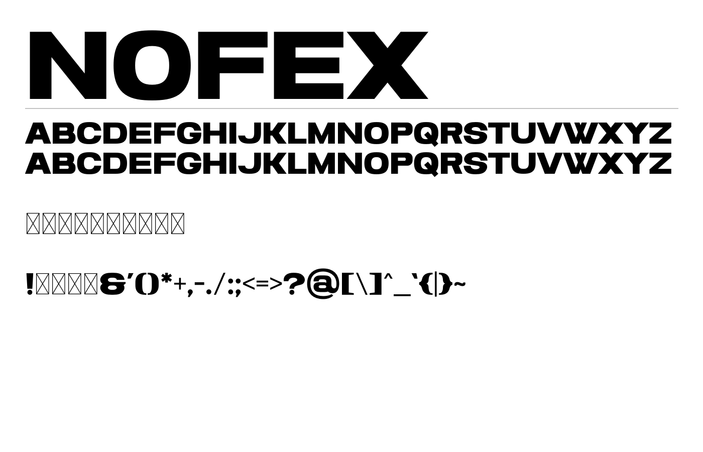 Nofex Font preview