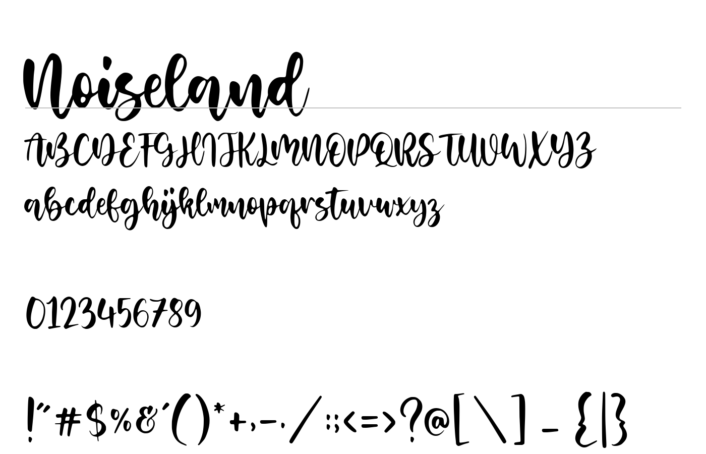 Noiseland Font preview