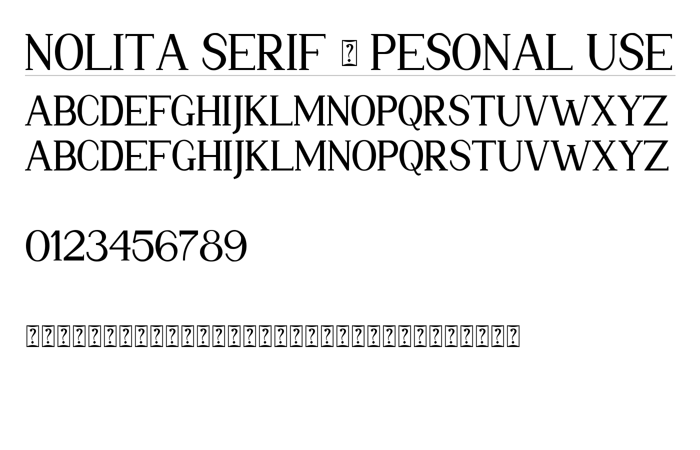 Nolita Font preview