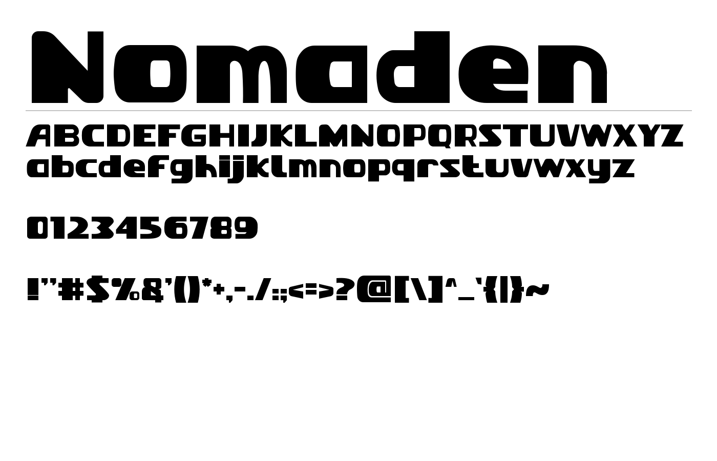 Nomaden Font preview