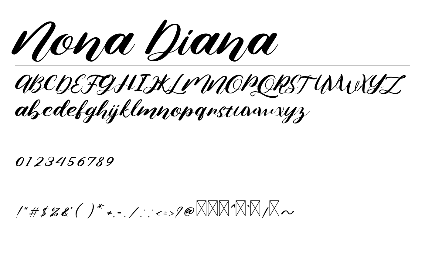 Nona Diana Font preview