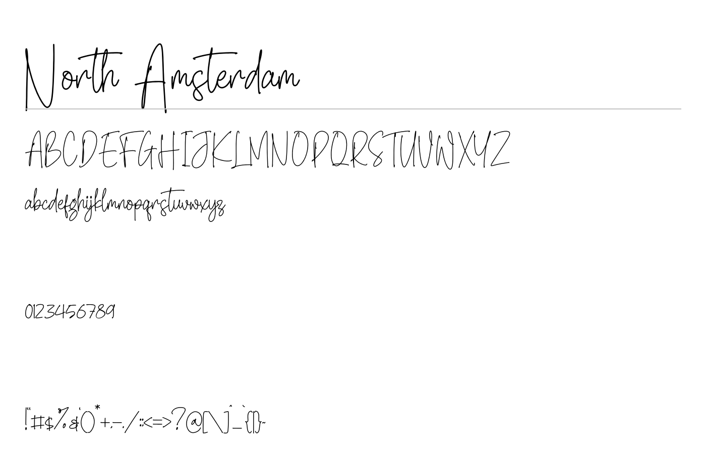 North Amsterdam Font preview