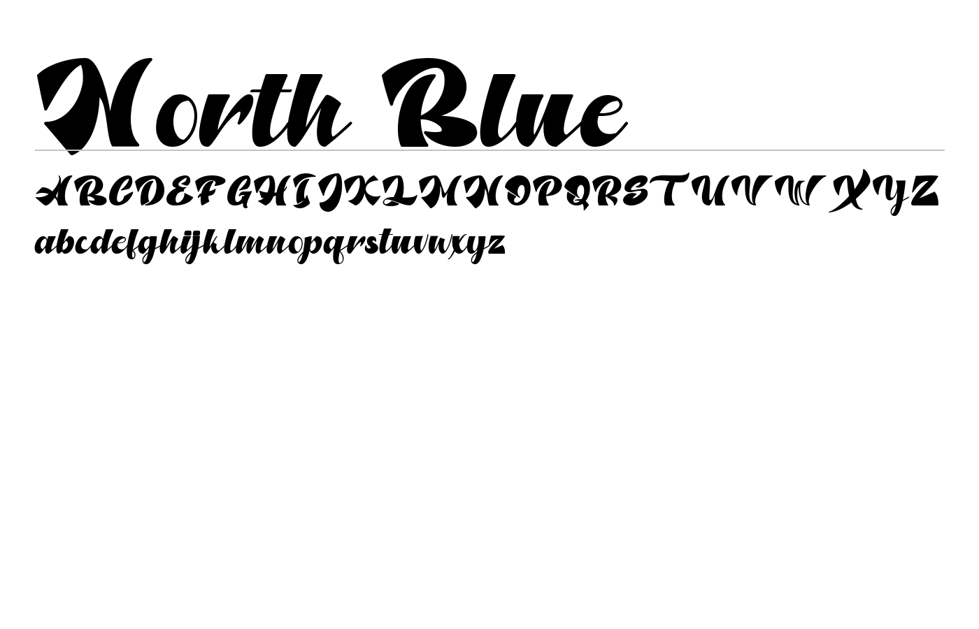 North Blue Bold Script Font preview