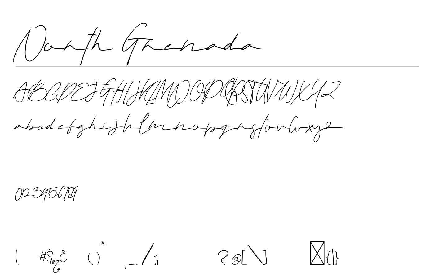 North Grenada Font preview