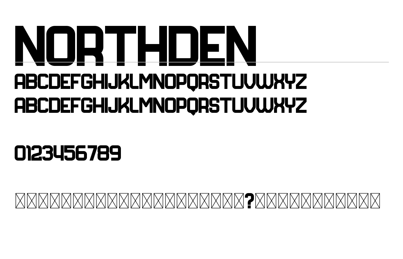Northden Font preview