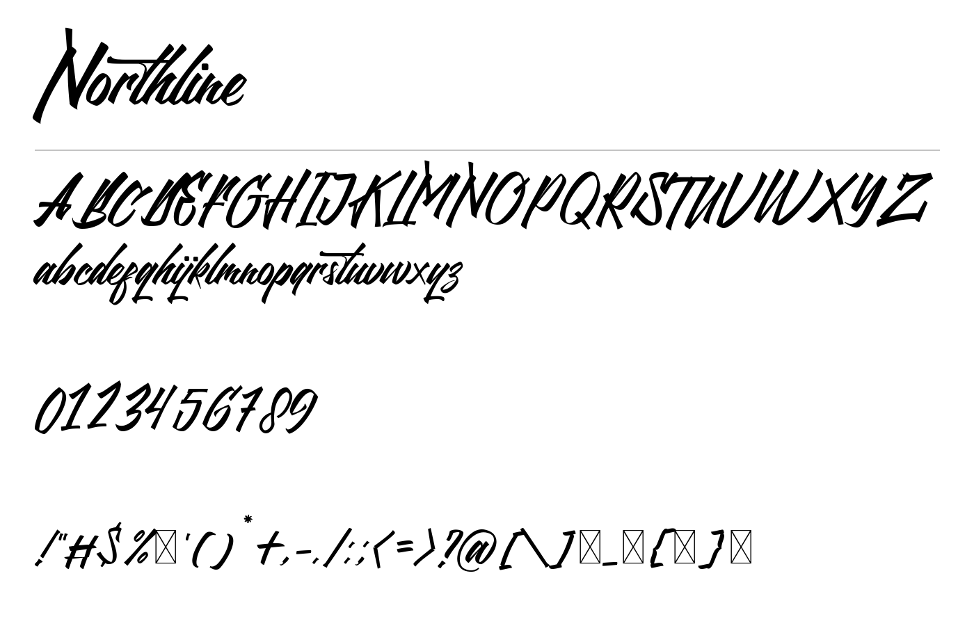 Northline Font preview