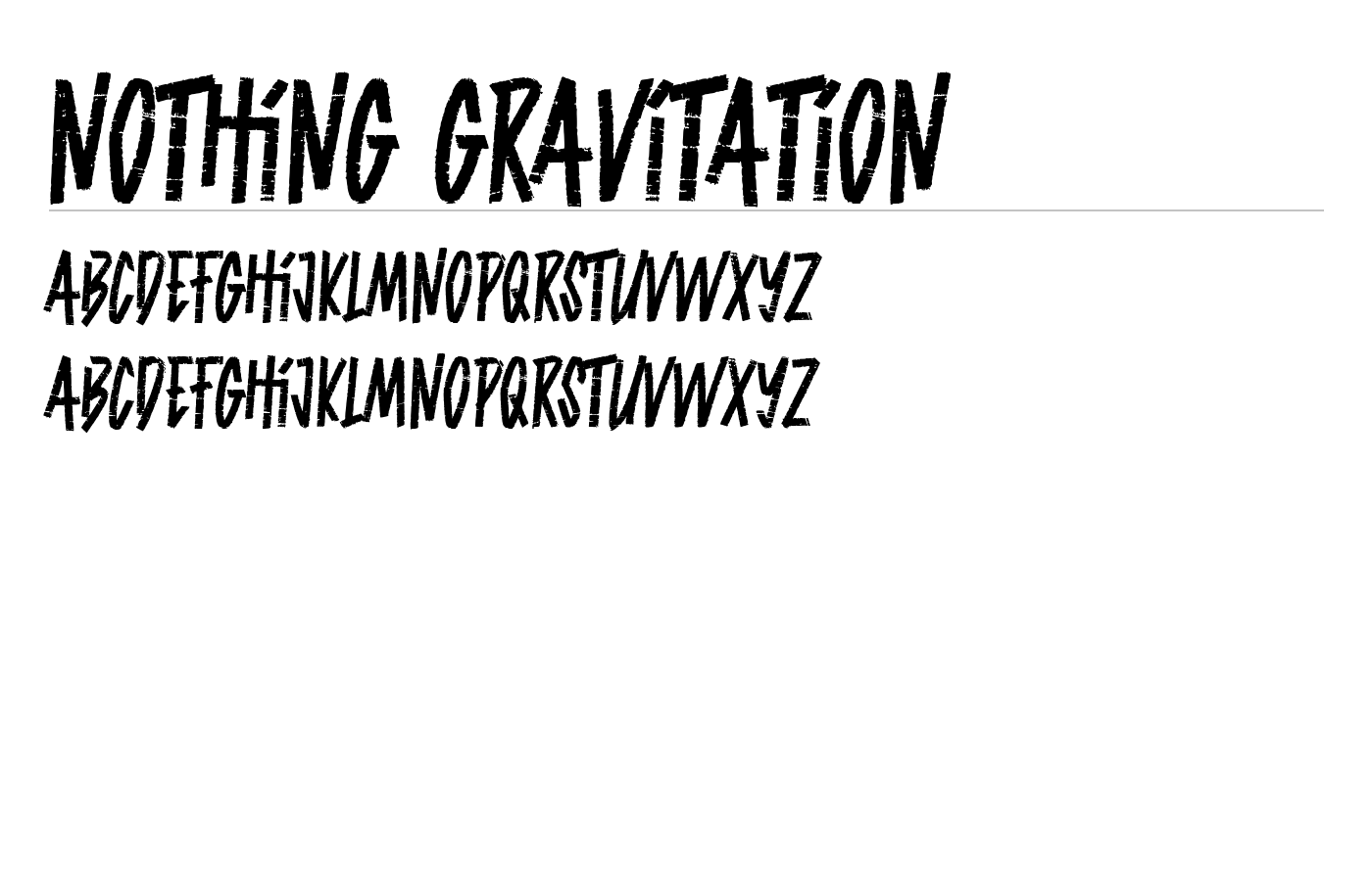 Nothing Gravitation Font preview