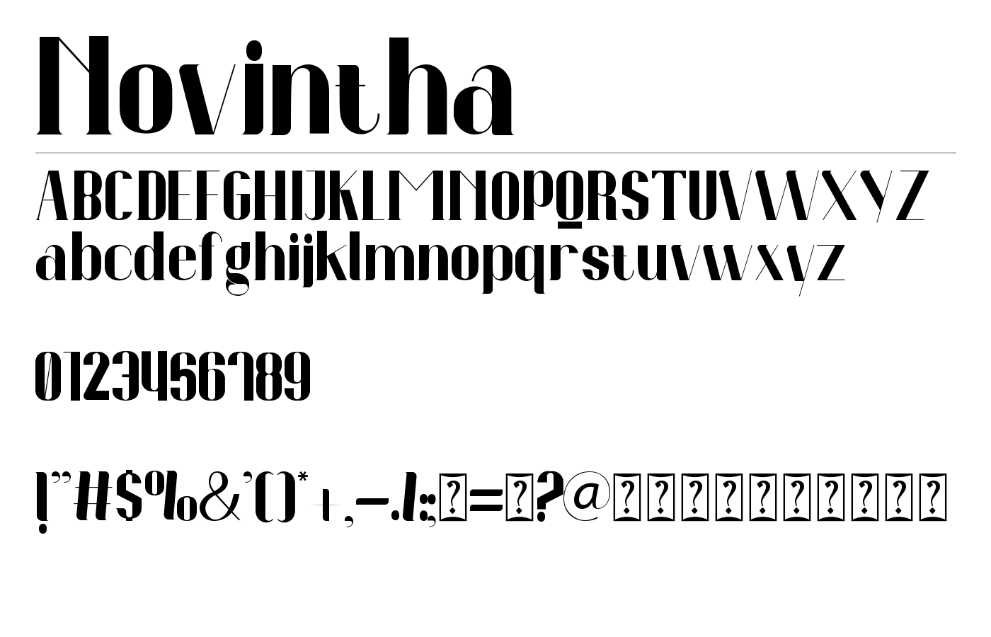 Novintha Font preview
