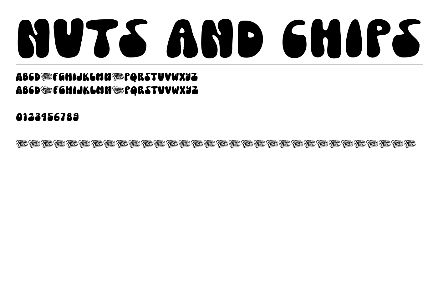Nuts and Chips Font preview
