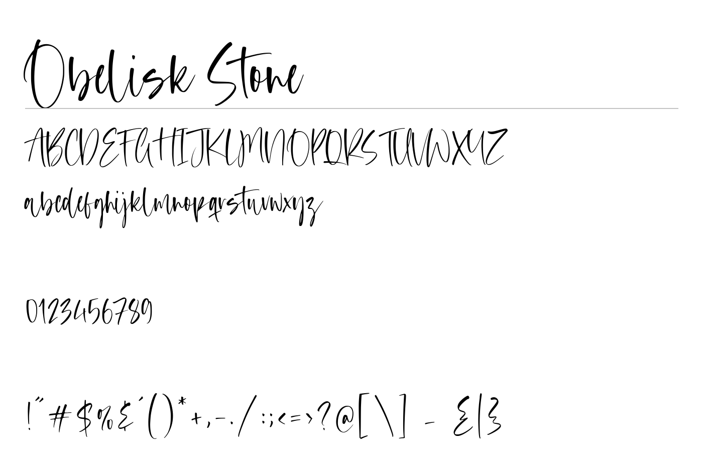 Obelisk Stone Font preview