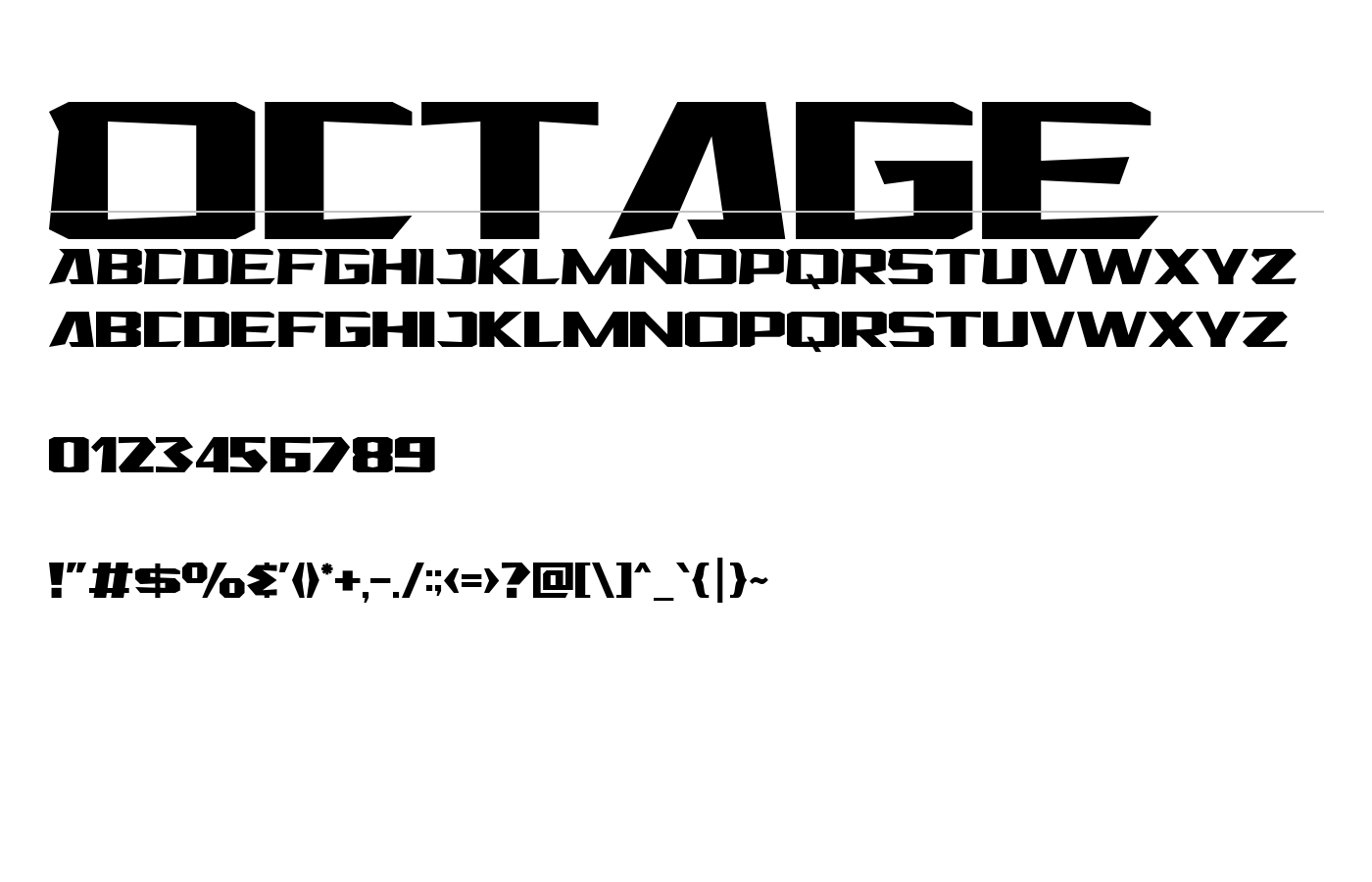 Octage Font preview