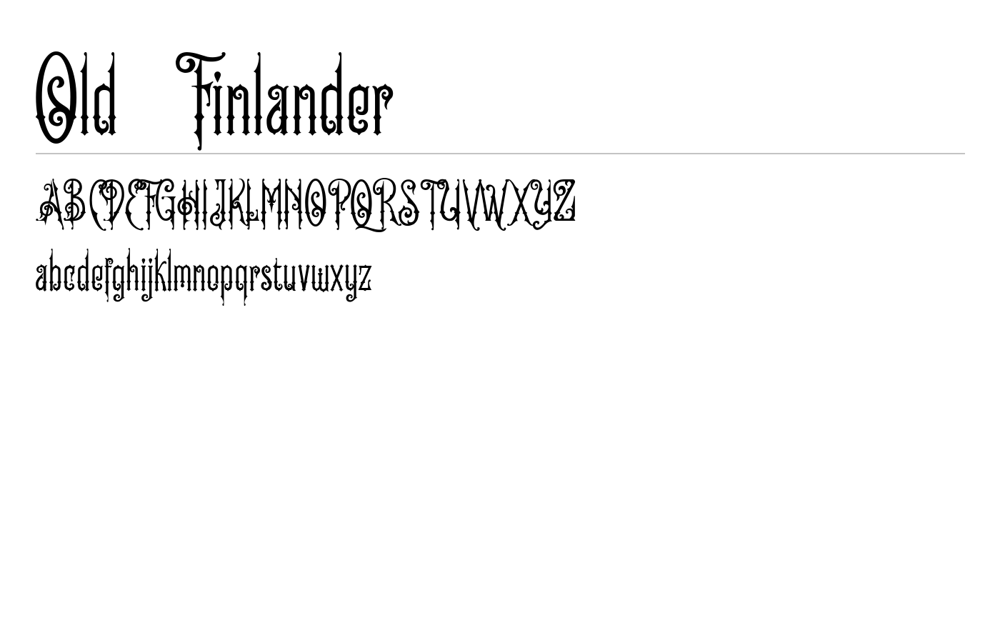 Old Finlander Font preview