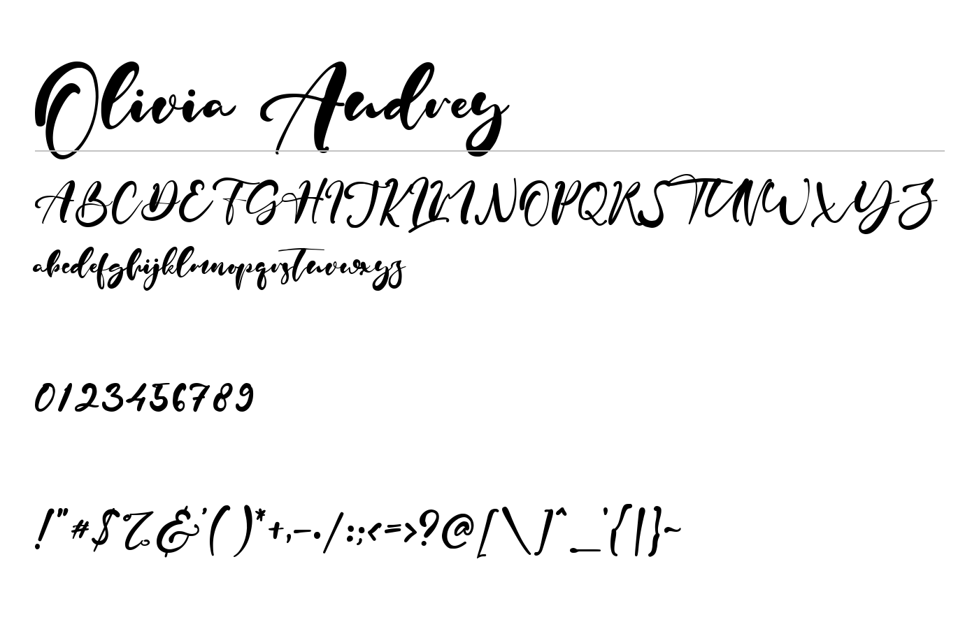 Olivia Audrey Font preview
