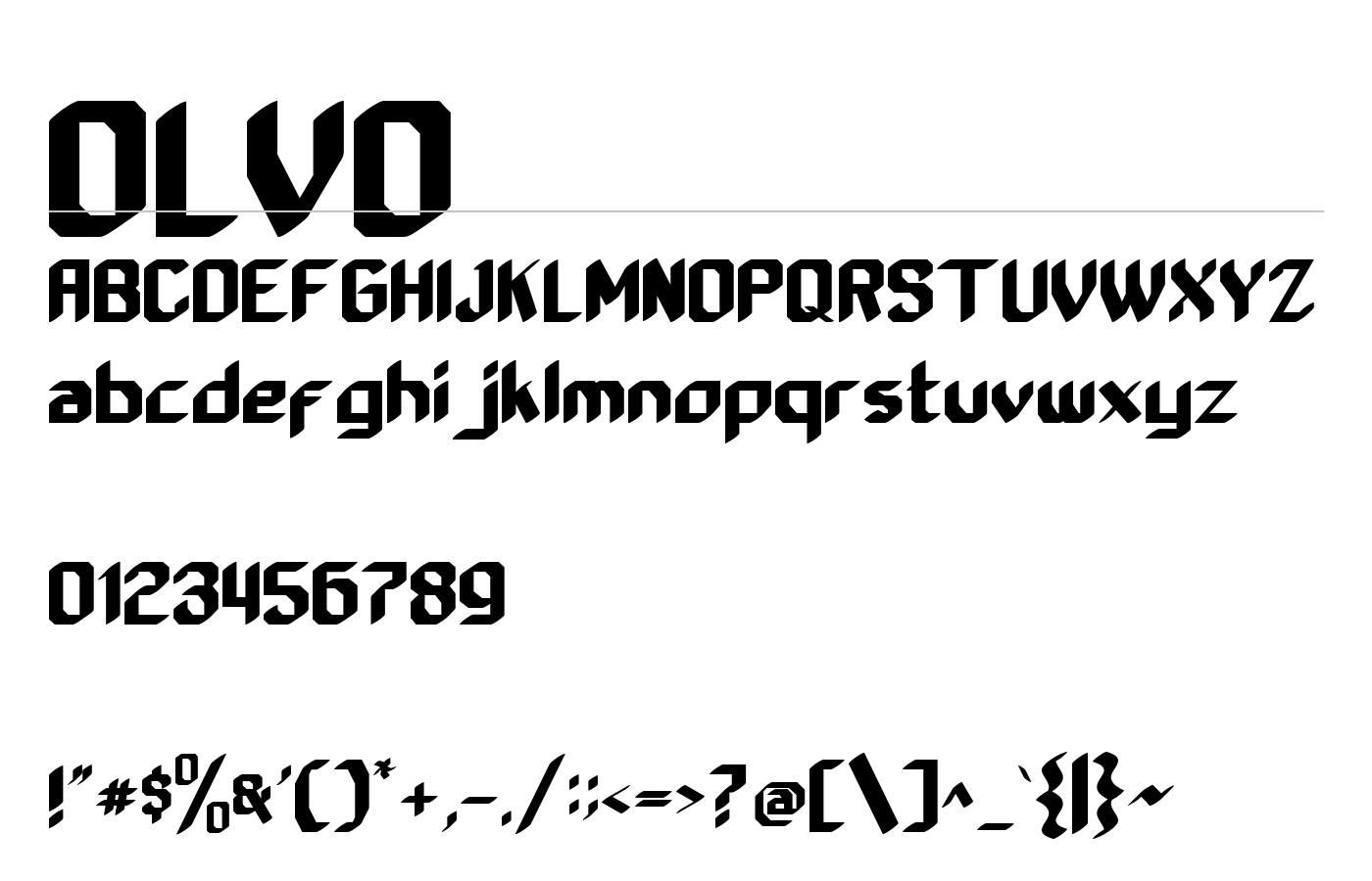Olvo Font preview