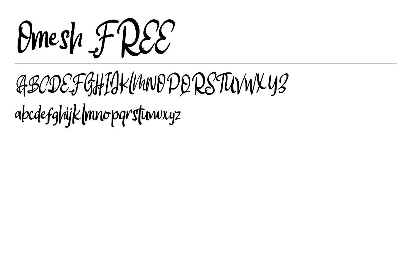 Omesh Font preview
