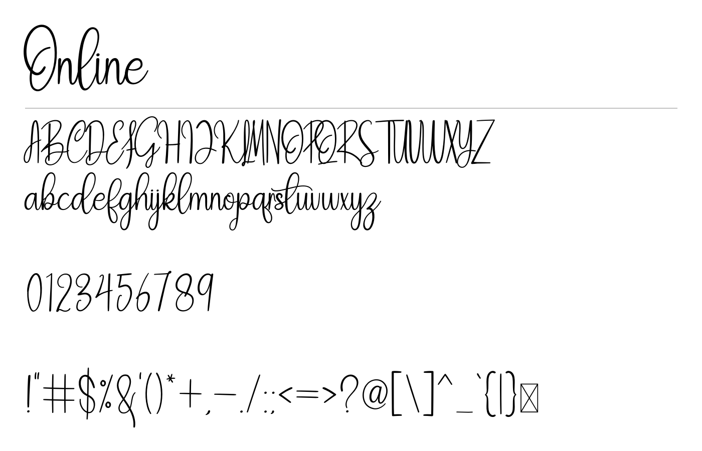 Online Font preview