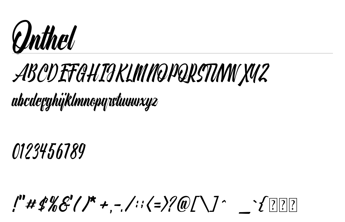 Onthel Font preview
