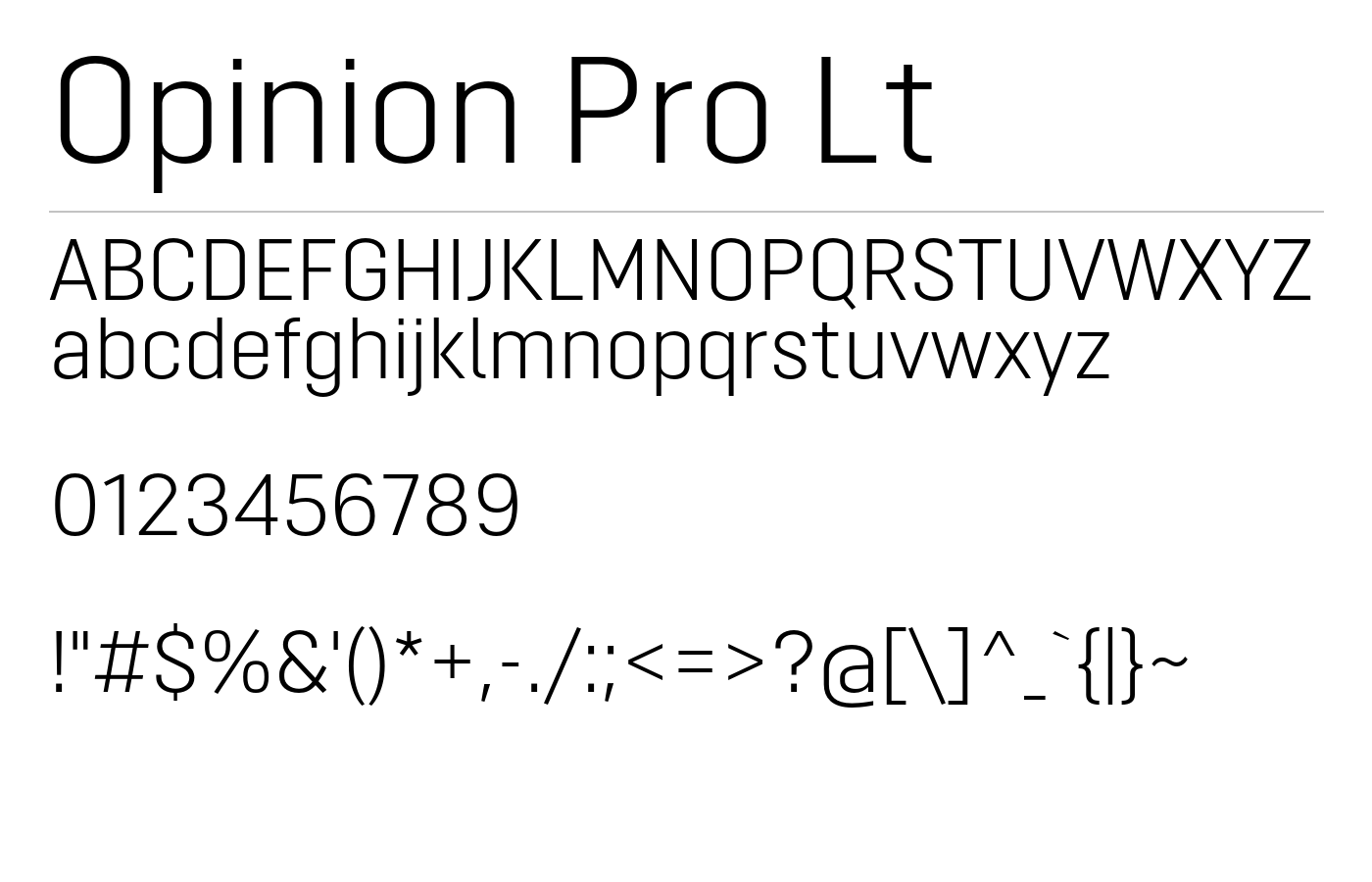 Opinion Pro Typeface Demo preview