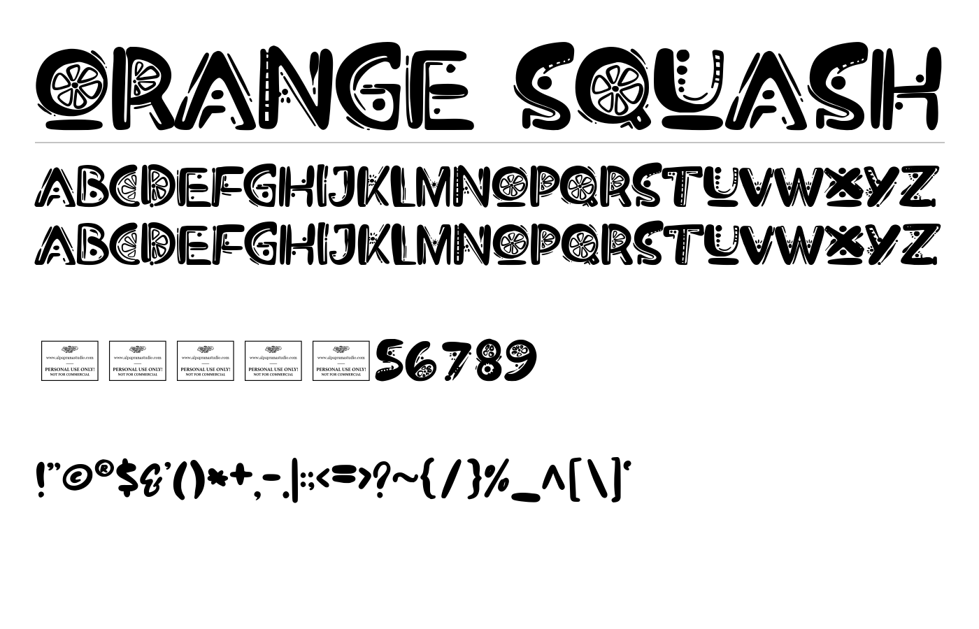 Orange Squash Font preview