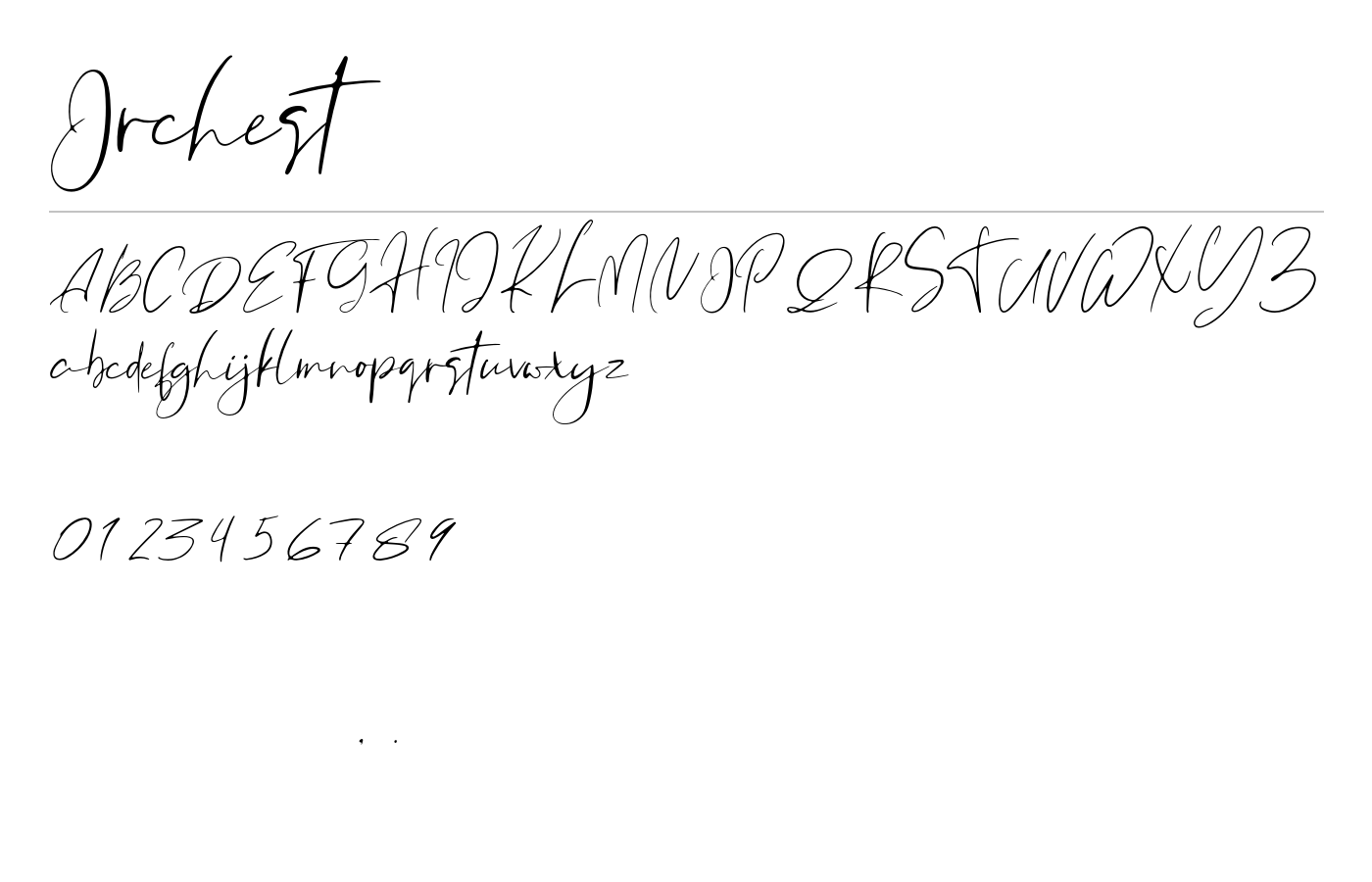 Orchest Luxurious Script Font preview