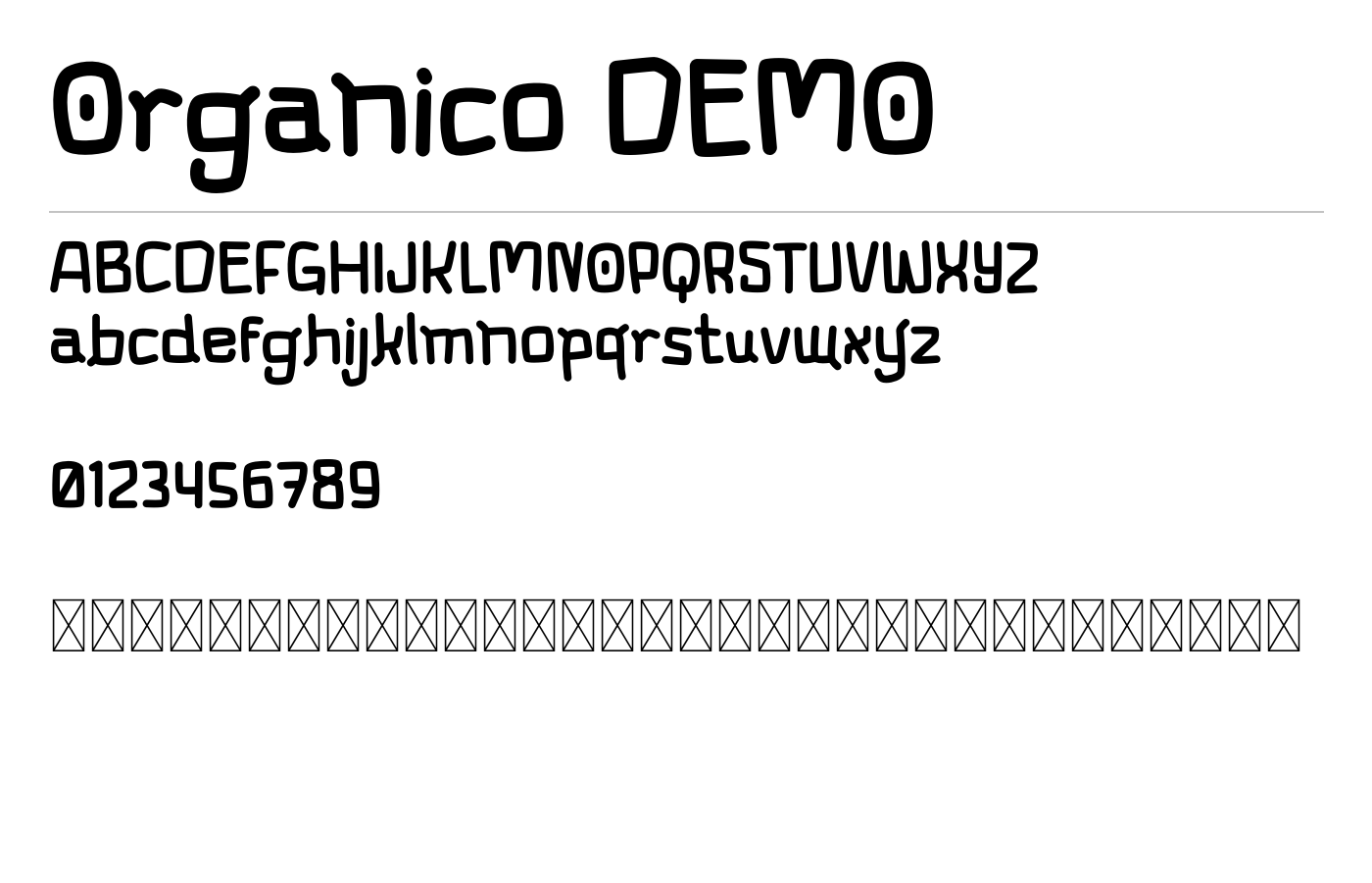 Organico Font preview