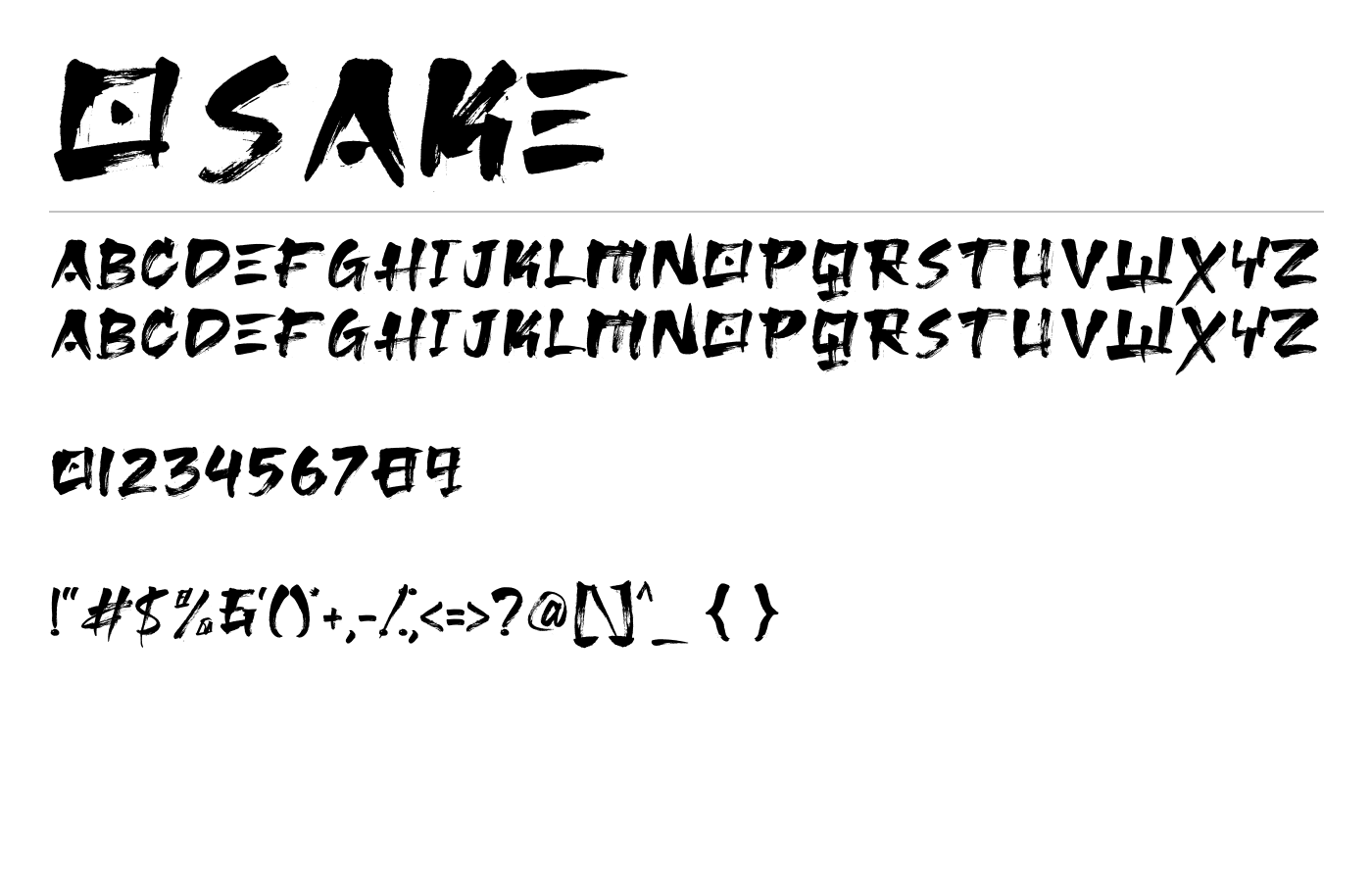 Osake Font preview