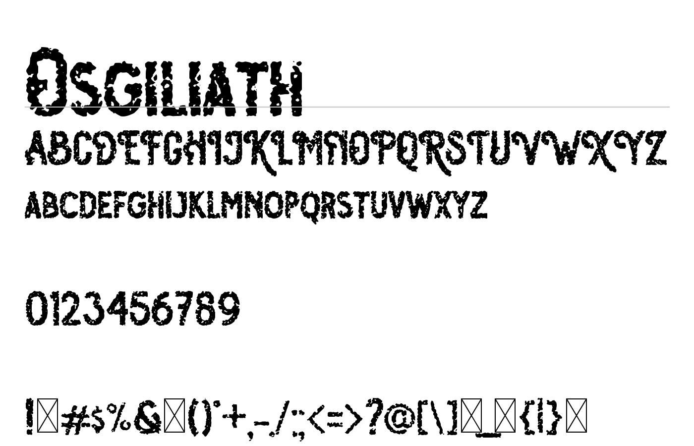 Osgiliath Font preview