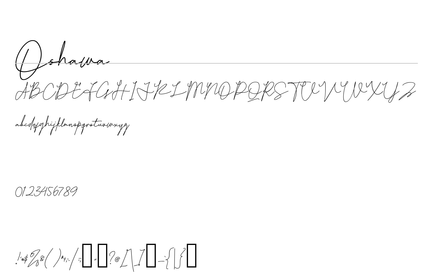Oshawa Font preview