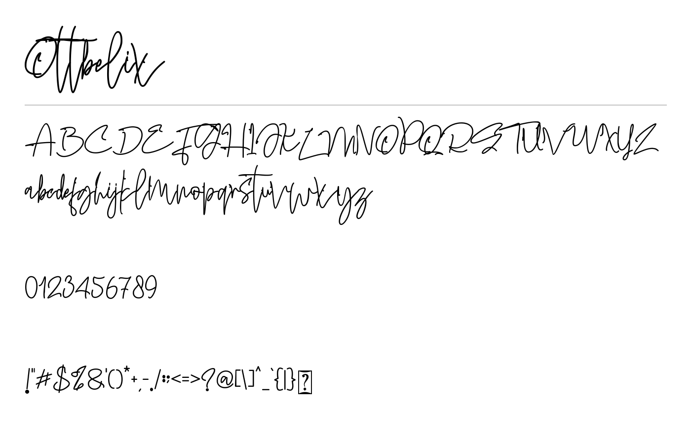 Ottbelix Font preview