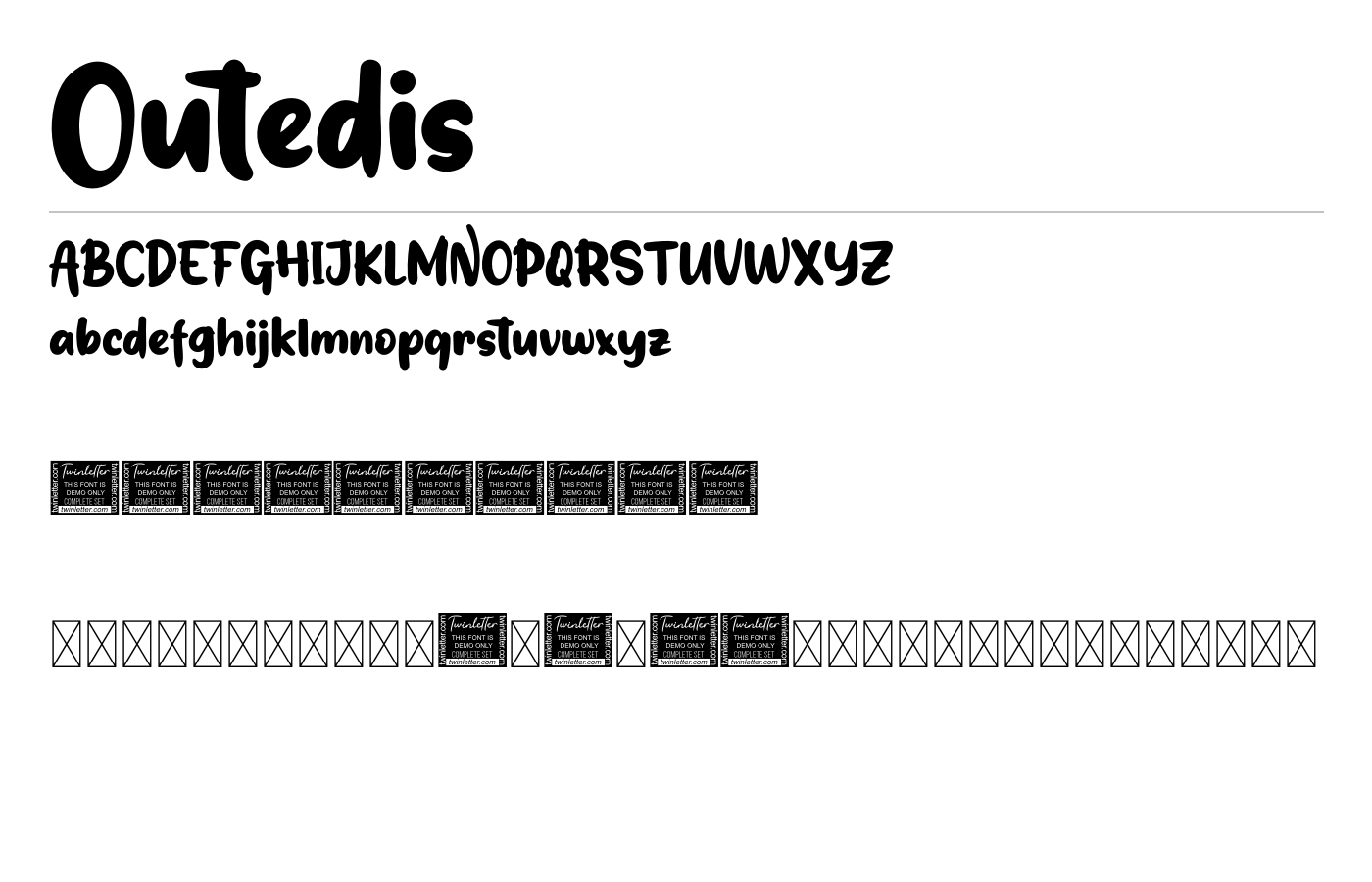 Outedis Font preview