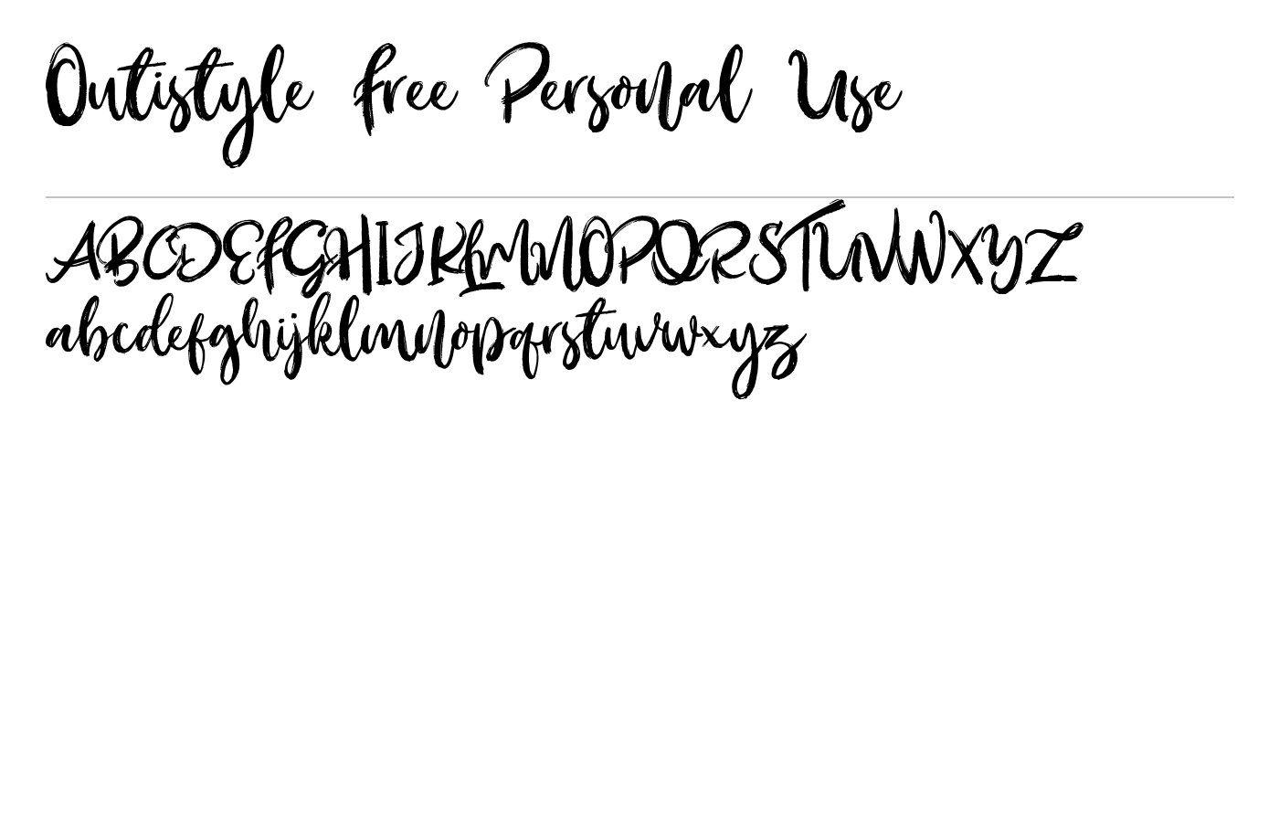 Outistyle Font preview