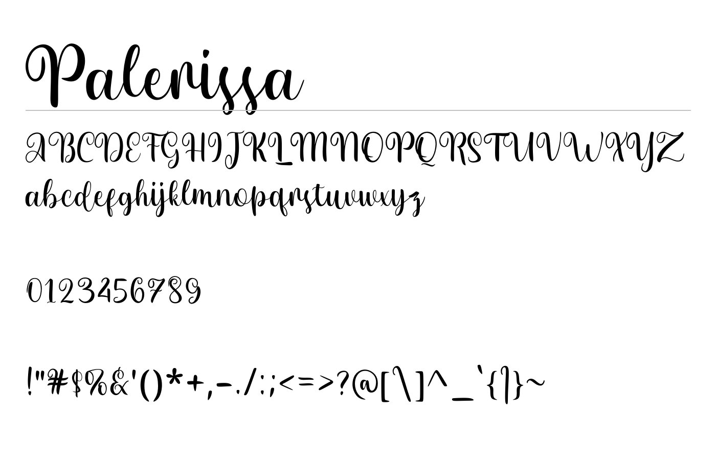Palerissa Font preview