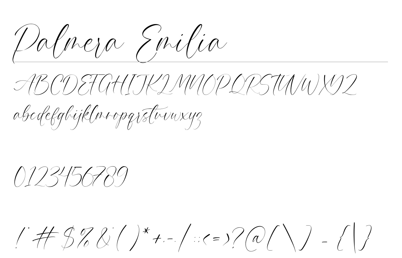 Palmera Emilia Font preview