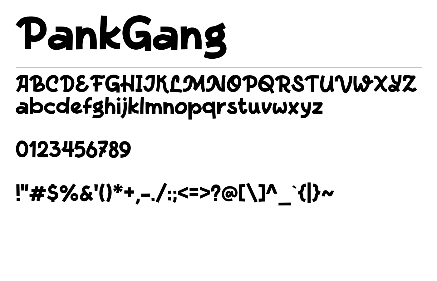 PankGang Font preview