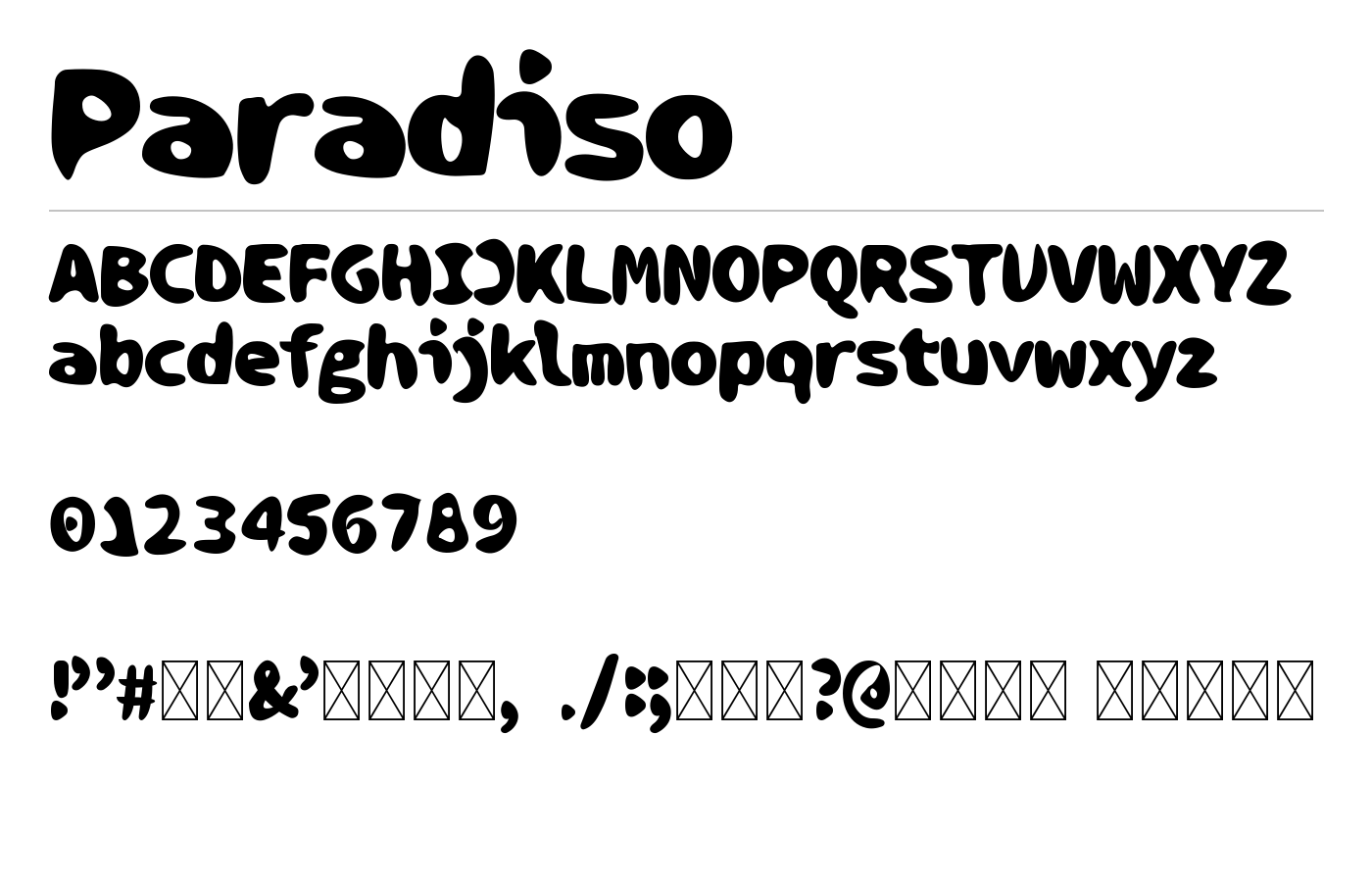 Paradiso Tropical Font preview