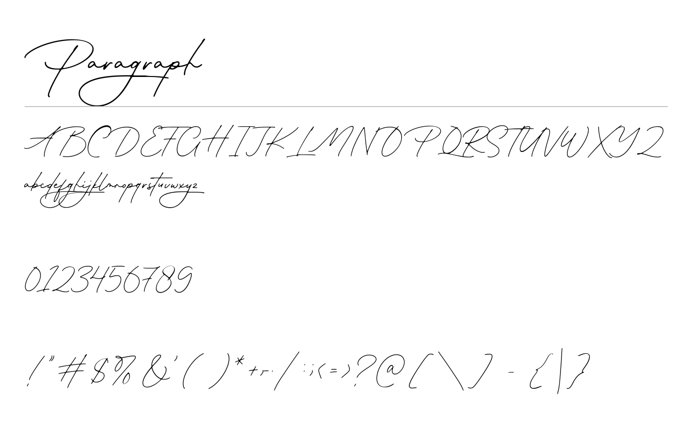 Paragraph Font preview