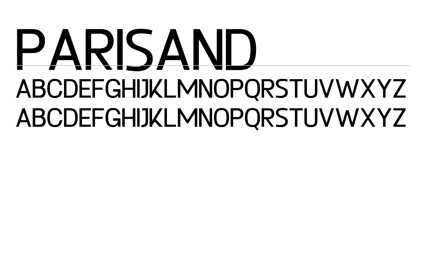Parisand Font preview