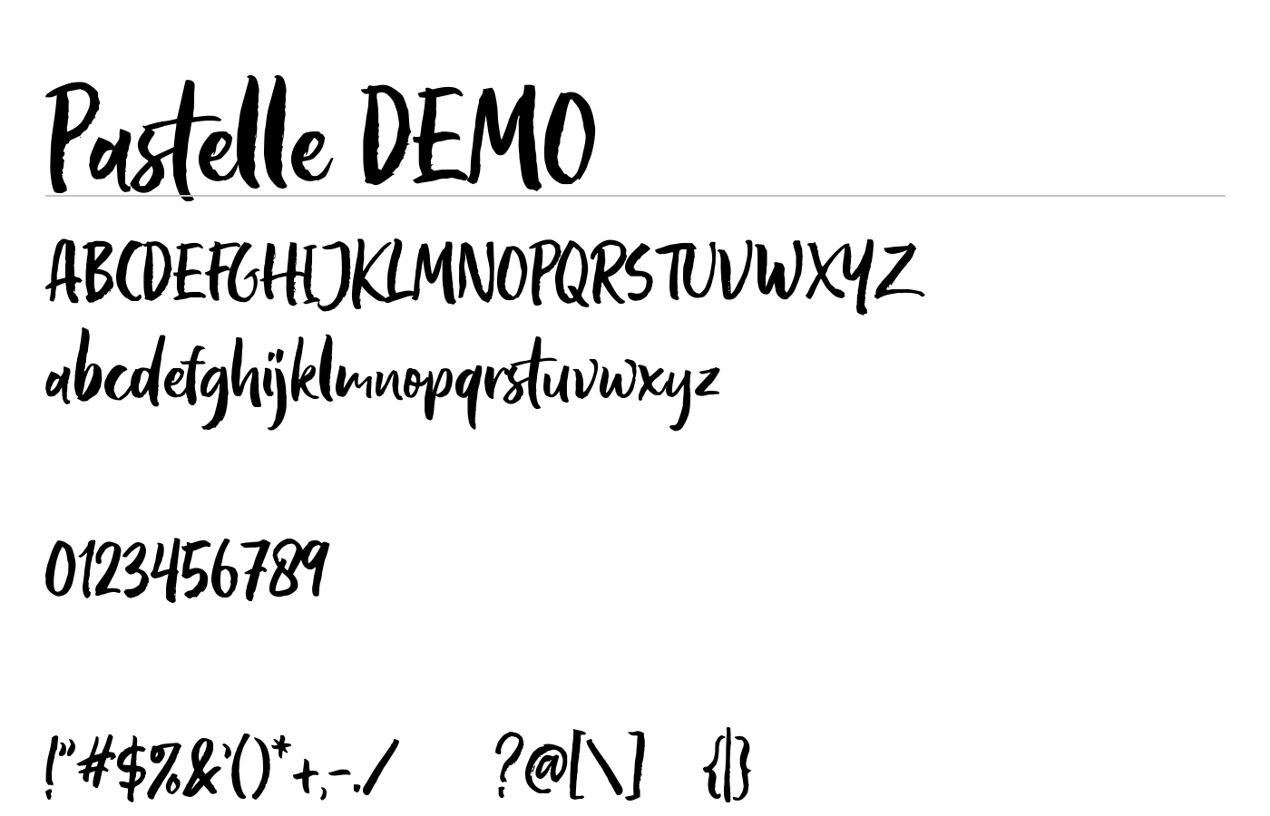 Pastelle Font preview