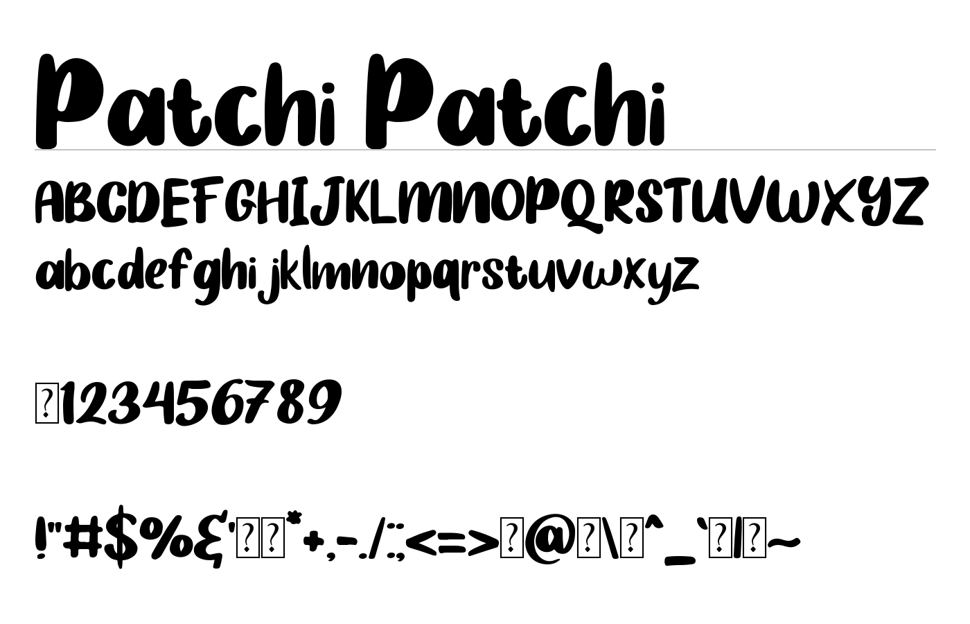 Patchi Patchi Font preview